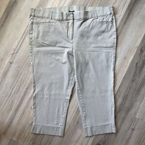 Lane Bryant Sophie Biege Capri Dress Pants Womens Size 26 Chino Stretch Cotton